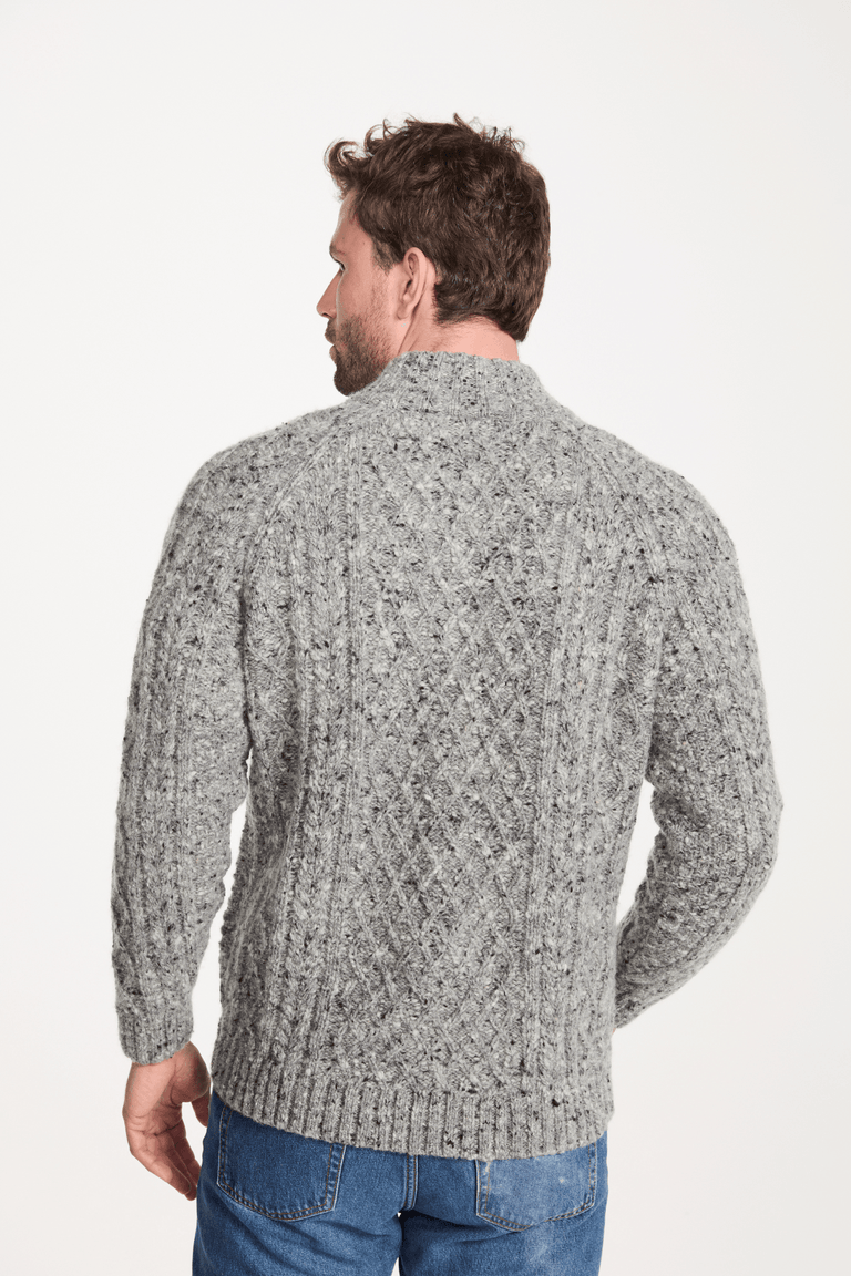 Raheen Tweed Rollkragenpullover für Herren - Hellgrün