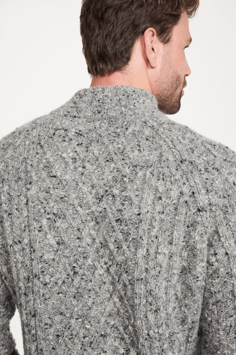 Raheen Tweed Rollkragenpullover für Herren - Hellgrün