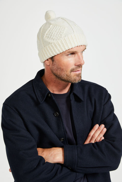 Kinard Aran Ski Hat - Cream