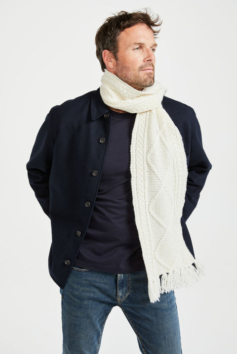 Kinard Aran Scarf - Cream