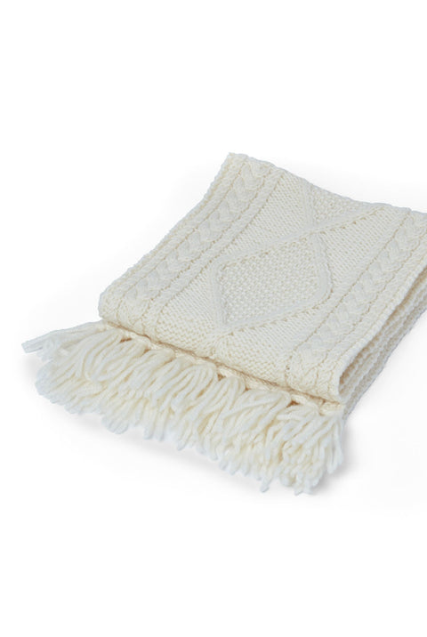 Kinard Aran Scarf - Cream