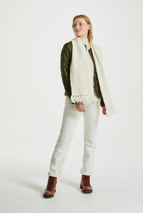 Kinard Aran Scarf - Cream