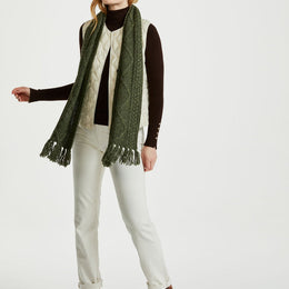 Kinard Aran Scarf -Green