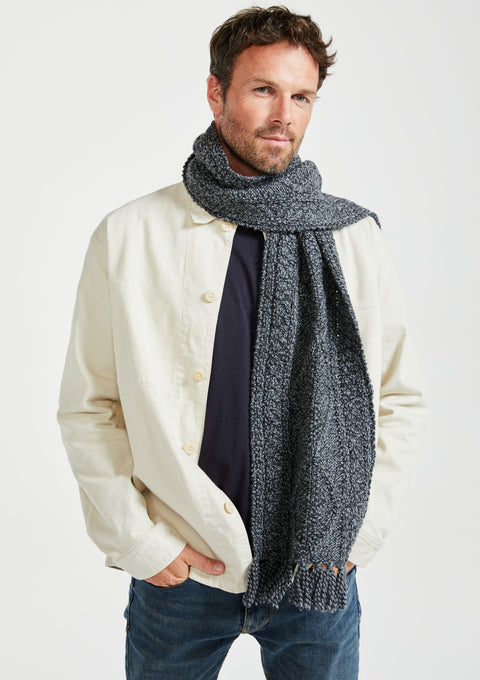 Merino wool, scarf, Hat & Scarf, wool scarves, aran, knitwear, grey, gift, Ireland, unisex