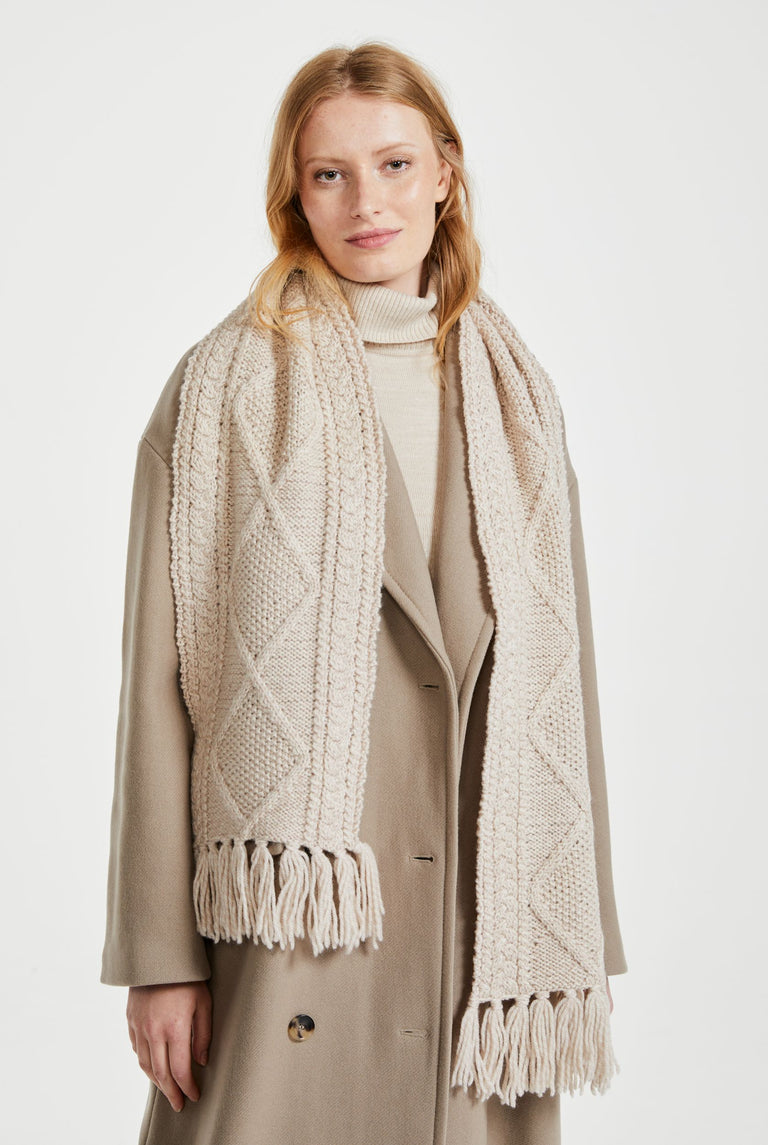 Kinard Aran Scarf - Oat