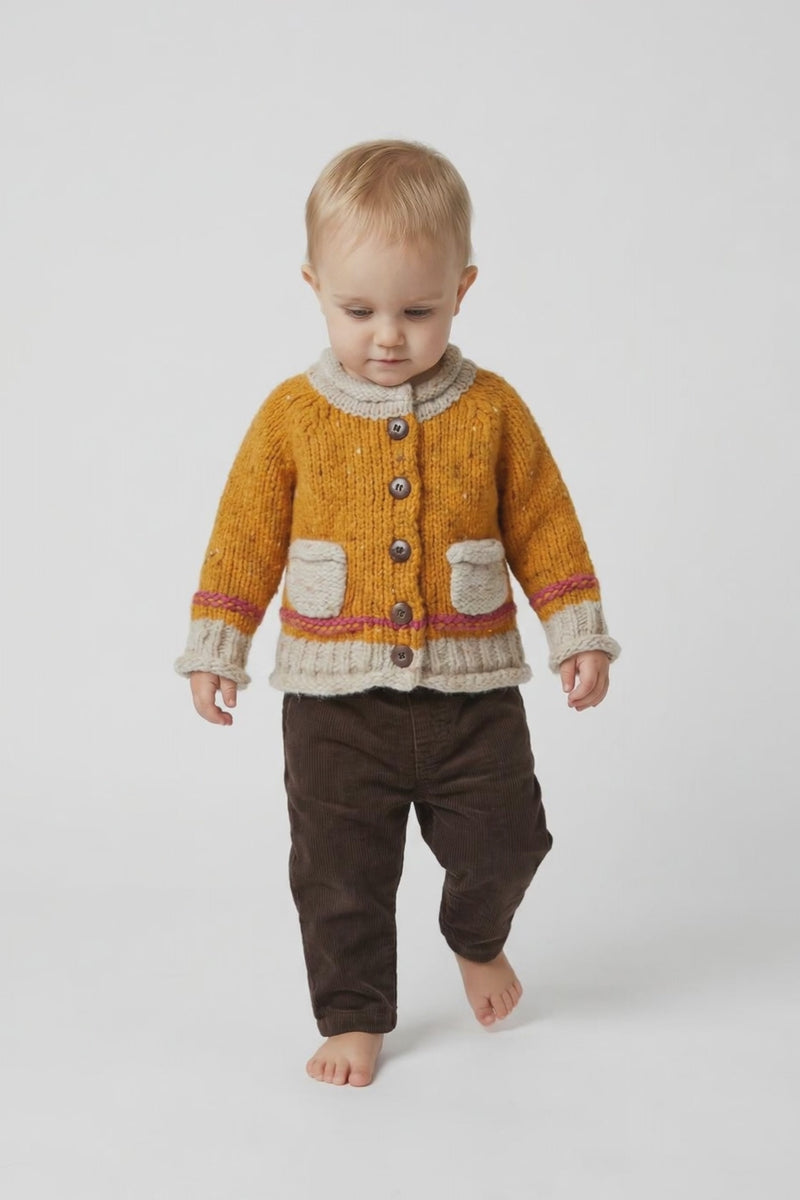 Réalta Baby Roll Neck Cardigan- Starlight