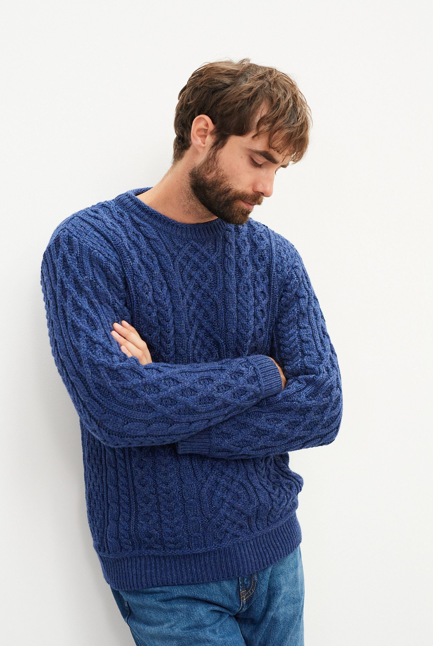 Norwegian Norwegian Sweater SPITZBERGEN, 100% wool, dark blue