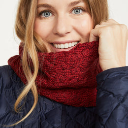 Newport Aran Cable Schlauchschal - Rua Red
