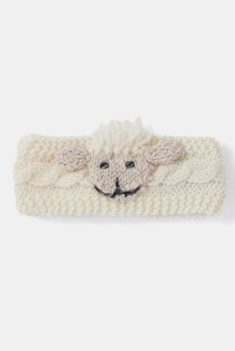 Shepley Baby Aran Wool Headband - Cream