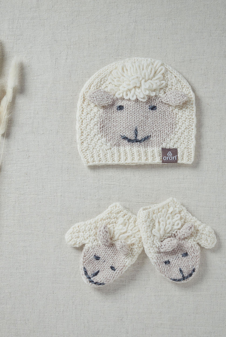 Shepley Baby Aran Wool Hat - Cream